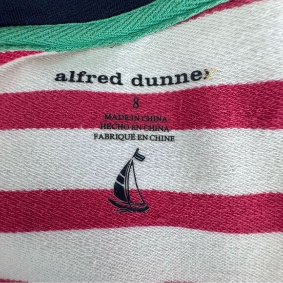 Alfred Dunner Sweater Striped Snap Front Sailboat Cardigan SZ 8 - Picture 12 of 14
